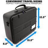 CASEMATIX Mixer Case Compatible With Behringer Flow 8 or Xenyx 802s in Two Customizable Trays - Fits DJ Mixers and More up to 13.5" x 10.5" x 2.2"