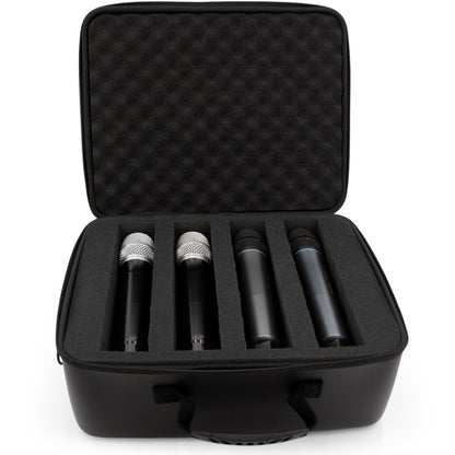 Wireless Microphone Case With Foam Compatible With 8 Sennheiser, Shure Wireless Mic System Microphones, Receivers and More