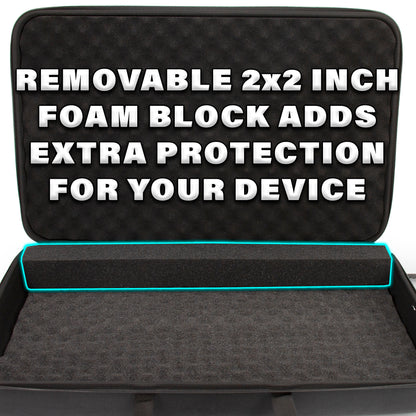 CASEMATIX Portable Monitor Case for 15.6" to 24" Gaming Monitors or Laptop Portable Screens in Padded Foam for 15.6 to 17.3 Inch Screens (Black)