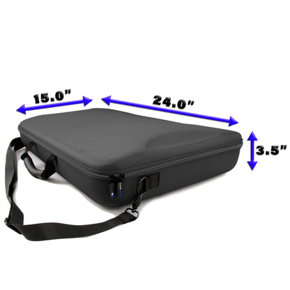 CASEMATIX Portable Monitor Case for 15.6" to 24" Gaming Monitors or Laptop Portable Screens in Padded Foam for 15.6 to 17.3 Inch Screens (Black)