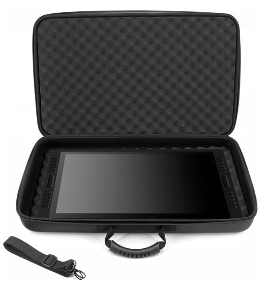 Graphics Tablets Case Compatible with Wacom Cintiq Pro 22, Huion Kamvas 20 Drawing Pen Display and More up to 22 Inches with Strap (Black)