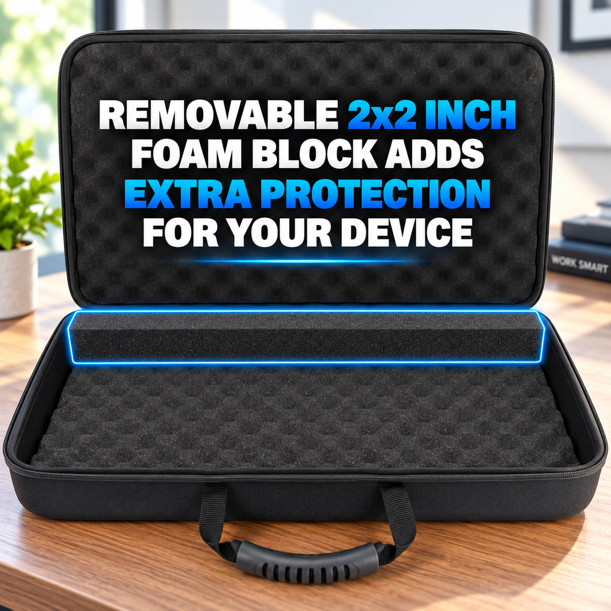 Portable Monitor Case for 15.6" to 24" Gaming Monitors - Hard Shell EVA Screen Cover with Padded Foam Fits Accessories for 15.6-17.3" Screens