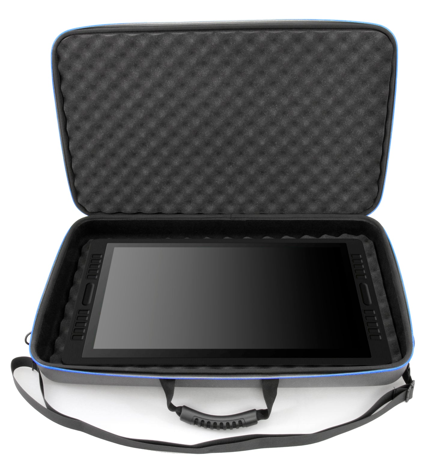 Graphics Tablet Case Compatible with Huion Kamvas 20/22 Plus Drawing Tablet - Hard Shell EVA Protection with Convoluted Foam and Shoulder Strap