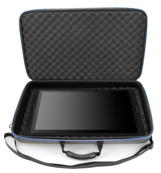 Graphics Tablet Case Compatible with Huion Kamvas 20/22 Plus Drawing Tablet - Hard Shell EVA Protection with Convoluted Foam and Shoulder Strap