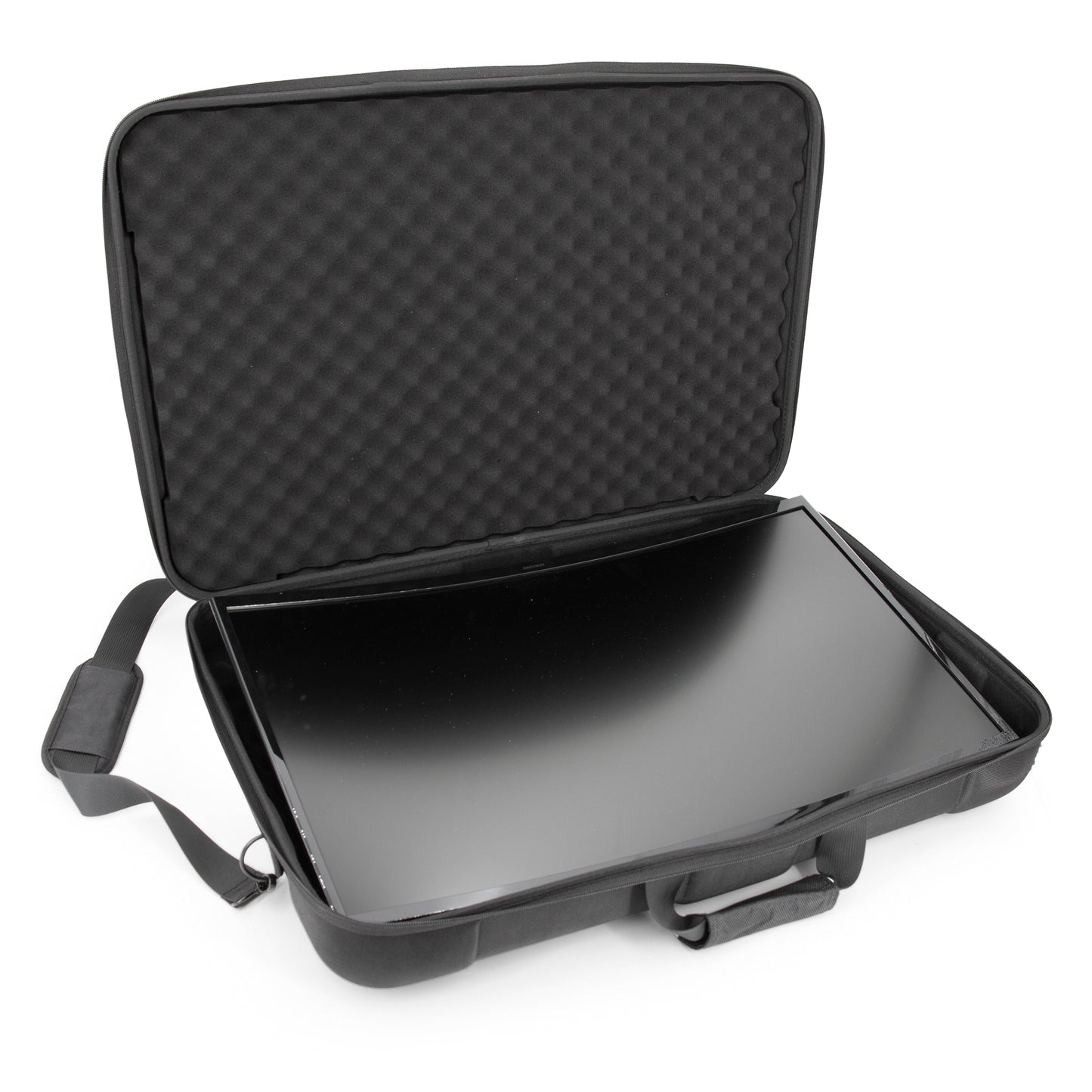 Portable Monitor Case Fits 24–29 Inch Gaming Monitors or Laptops – Hard Shell EVA Screen Cover with Padding & Accessory Storage for 24” & 27” Displays