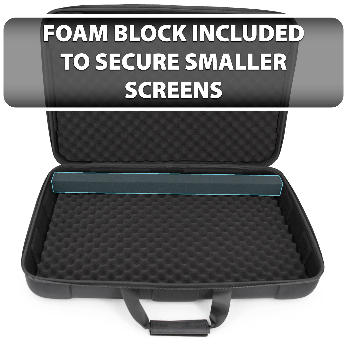 Portable Monitor Case Fits 24–29 Inch Gaming Monitors or Laptops – Hard Shell EVA Screen Cover with Padding & Accessory Storage for 24” & 27” Displays