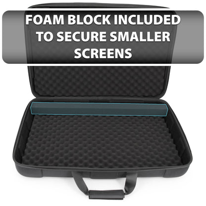Portable Monitor Case Fits 24–29 Inch Gaming Monitors or Laptops – Hard Shell EVA Screen Cover with Padding & Accessory Storage for 24” & 27” Displays