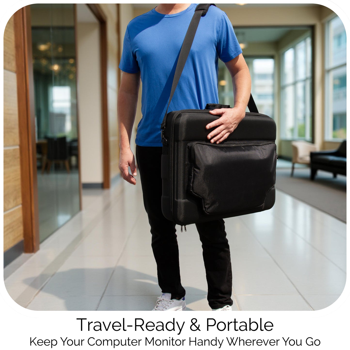 Protective Carrying Case Compatible with LG StanbyME 27-Inch Portable Touchscreen Monitor - Shockproof Monitor Storage Bag, Does Not Fit Stand