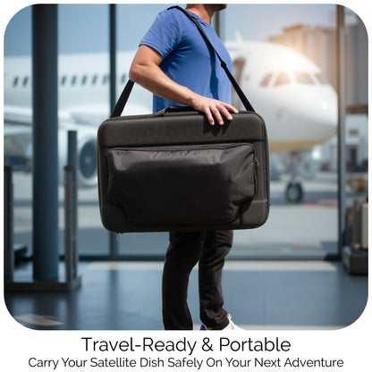 Travel Case Compatible with Starlink Gen 3 Standard Dish Kit – Impact Resistant Hard Case with Precision Cut Foam, Accessory Storage & Carry Strap