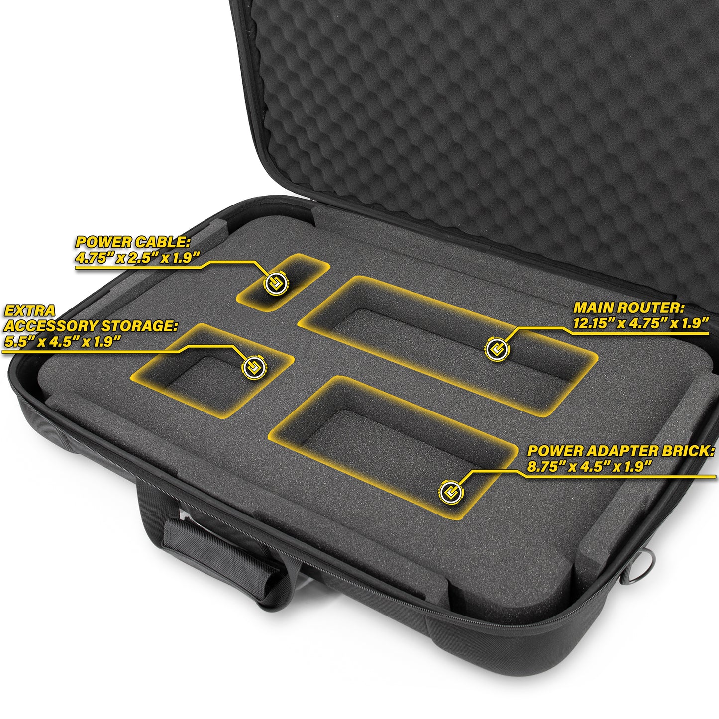 Travel Case Compatible with Starlink Gen 3 Standard Dish Kit – Impact Resistant Hard Case with Precision Cut Foam, Accessory Storage & Carry Strap