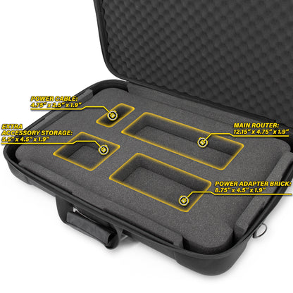 Travel Case Compatible with Starlink Gen 3 Standard Dish Kit – Impact Resistant Hard Case with Precision Cut Foam, Accessory Storage & Carry Strap