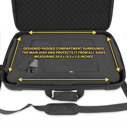Travel Case Compatible with Starlink Gen 3 Standard Dish Kit – Impact Resistant Hard Case with Precision Cut Foam, Accessory Storage & Carry Strap