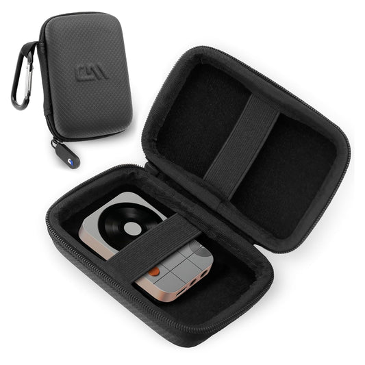 Carrying Case Compatible with Fosi Audio MD3 Portable DAC Headphone Amplifier - Hard Shell EVA Travel Case with Carabiner, Black