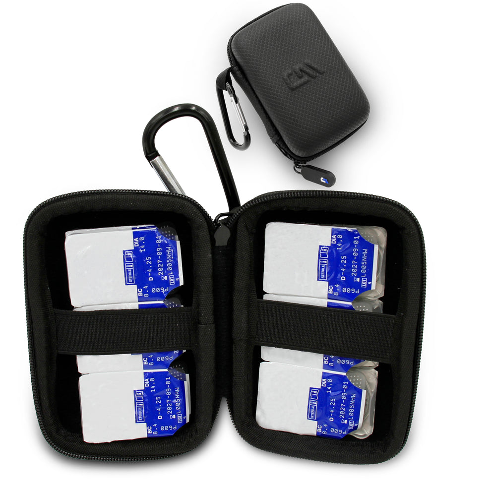 Travel Case for Contact Lenses Fits 12 Daily Disposable Contacts in a ...