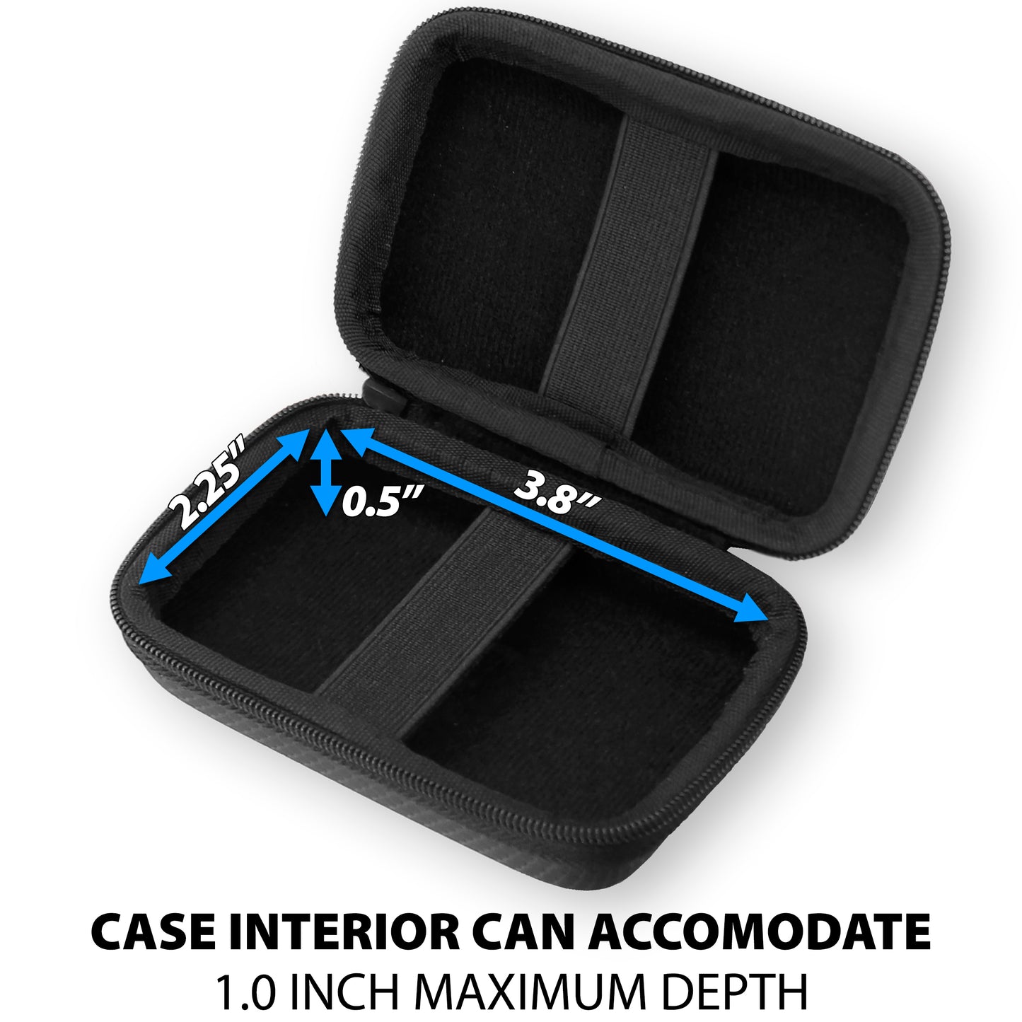 Carrying Case Compatible with Fosi Audio MD3 Portable DAC Headphone Amplifier - Hard Shell EVA Travel Case with Carabiner, Black