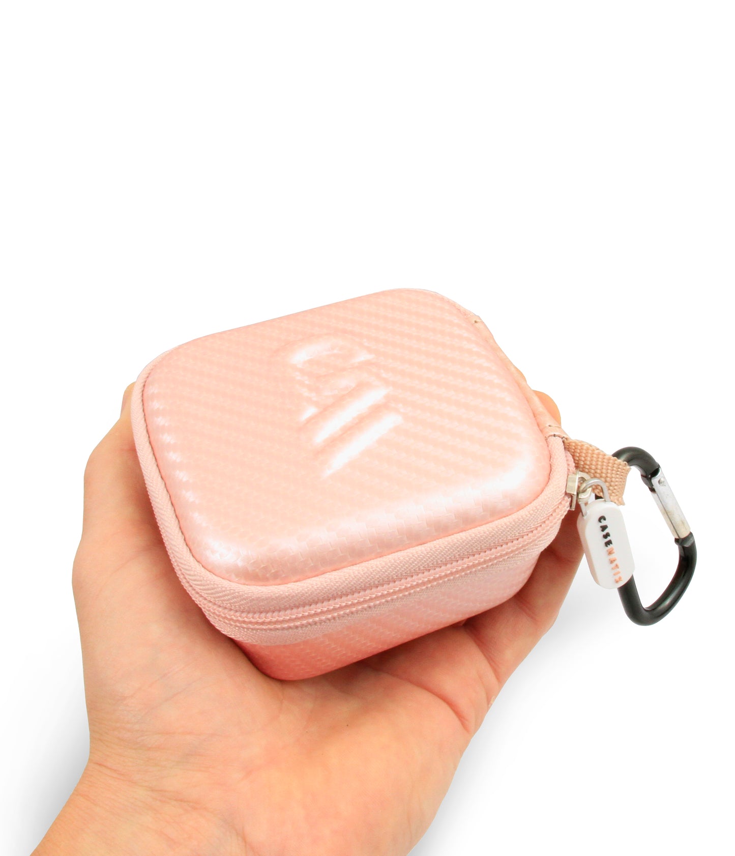 Hard Shell Travel Case Compatible with Bitzee Interactive Digital Pet -Carry Case Only with Carabiner - Rose Gold