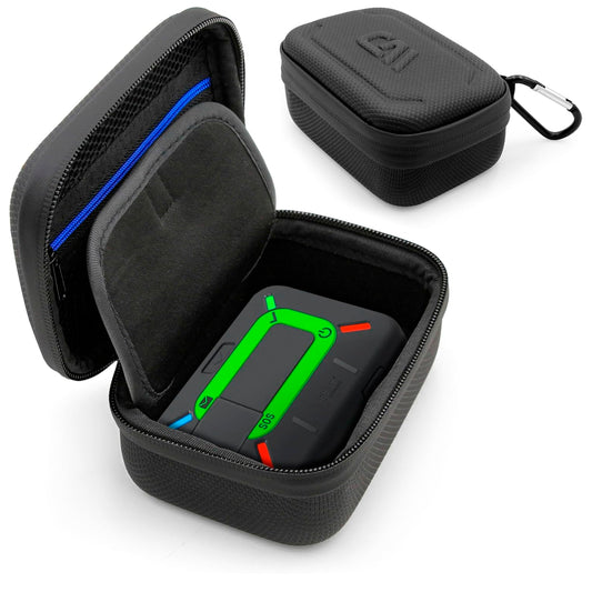 Travel Case Compatible with Zoleo Satellite Communicator - Includes Hard Shell Case with Wrist Strap for Satellite Messenger, Black