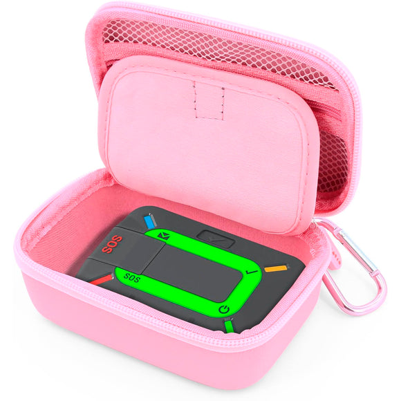 CASEMATIX Travel Case Compatible with Zoleo Satellite Communicator - Includes Hard Shell Case with Wrist Strap for Satellite Messenger, Pink(Copy)