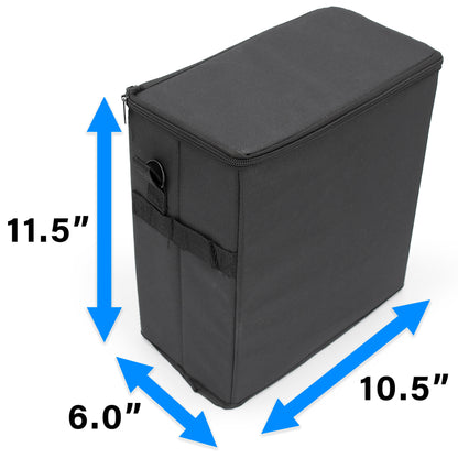 Wireless Microphone Case Compatible with Eight Wireless Mic System Microphones Up To 11" by Sennheiser, Shure and More - Lightweight Mic Bag