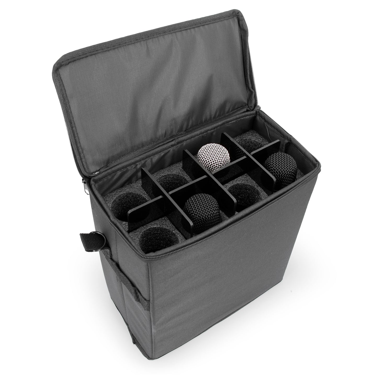 Wireless Microphone Case Compatible with Eight Wireless Mic System Microphones Up To 11" by Sennheiser, Shure and More - Lightweight Mic Bag
