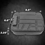 CASEMATIX Concealed Carry Locking Pistol Case Fits 9mm Pistols and Extra Mag - Portable EVA Handgun Case Water Resistant Gun Bag and Shoulder Strap