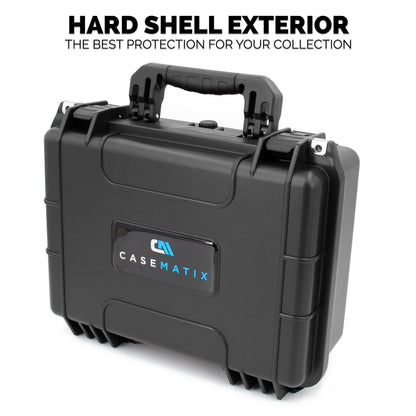 16" Customizable 4 Pistol Multiple Pistol Case - Waterproof & Shockproof Hard Gun Cases for Pistols, Magazines and Accessories with Two Layers of Foam