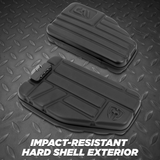 CASEMATIX Locking Pistol Case Fits Small to Large 9mm Pistols with Room For Extra Clips and Attachments - Premium Handgun Case with Lock Zippers