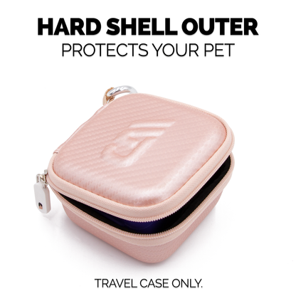 Hard Shell Travel Case Compatible with Bitzee Interactive Digital Pet -Carry Case Only with Carabiner - Rose Gold