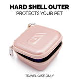CASEMATIX Hard Shell Travel Case Compatible with Bitzee Interactive Digital Pet -Carry Case Only with Carabiner - Rose Gold