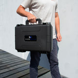 CASEMATIX 18" Waterproof Hard Travel Case with Padlock Rings and Customizable Foam - Fits Accessories up to 15.5" x 9.5" x 5"