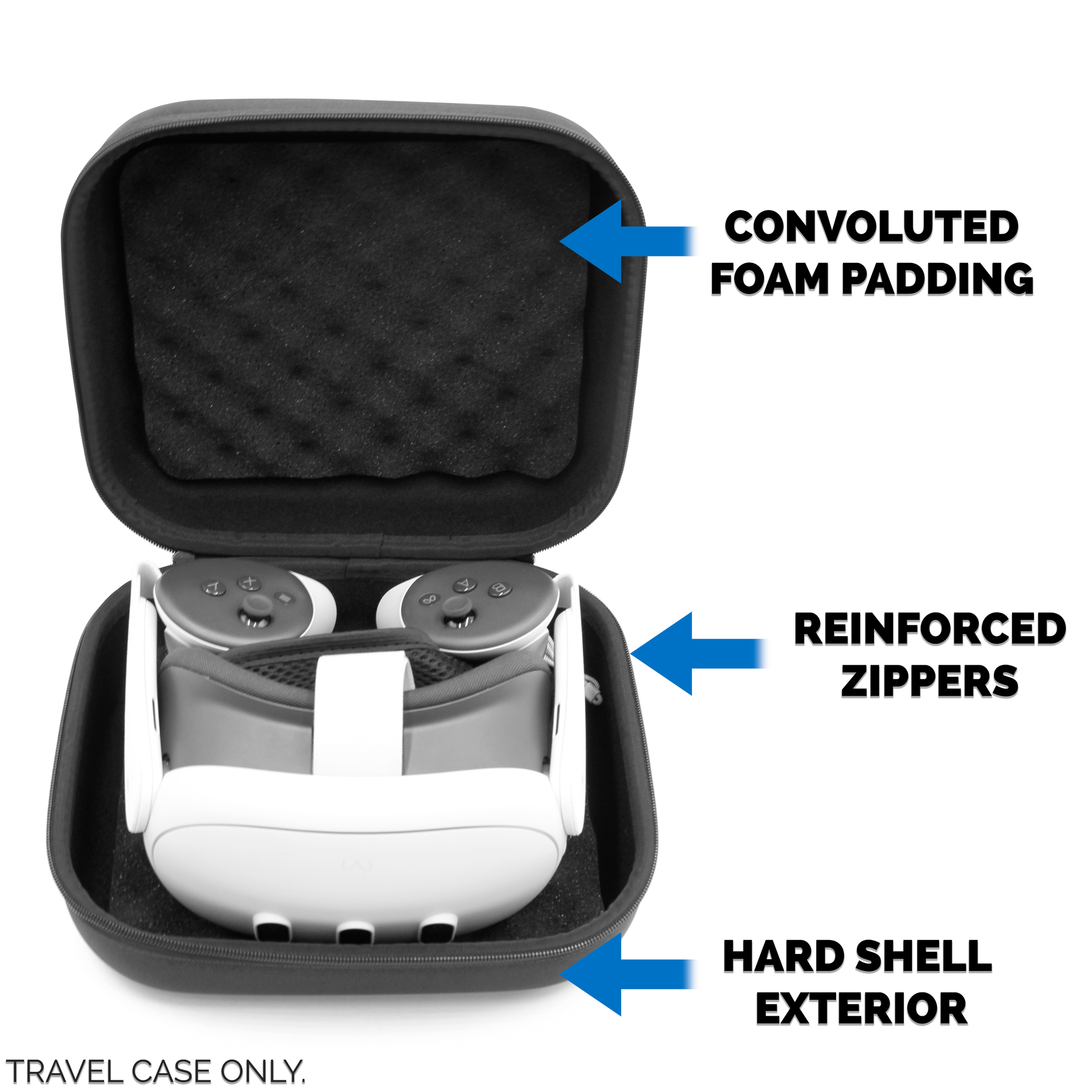 CASEMATIX Carry Case Compatible with Meta Quest 3S or Meta Quest 2  