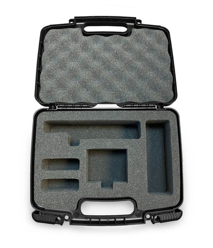 Hard Shell Carrying Case Compatible with Mevo Start Live Streaming Camera - 5-Compartment Custom Foam Protection with Padlock Security - Made in USA