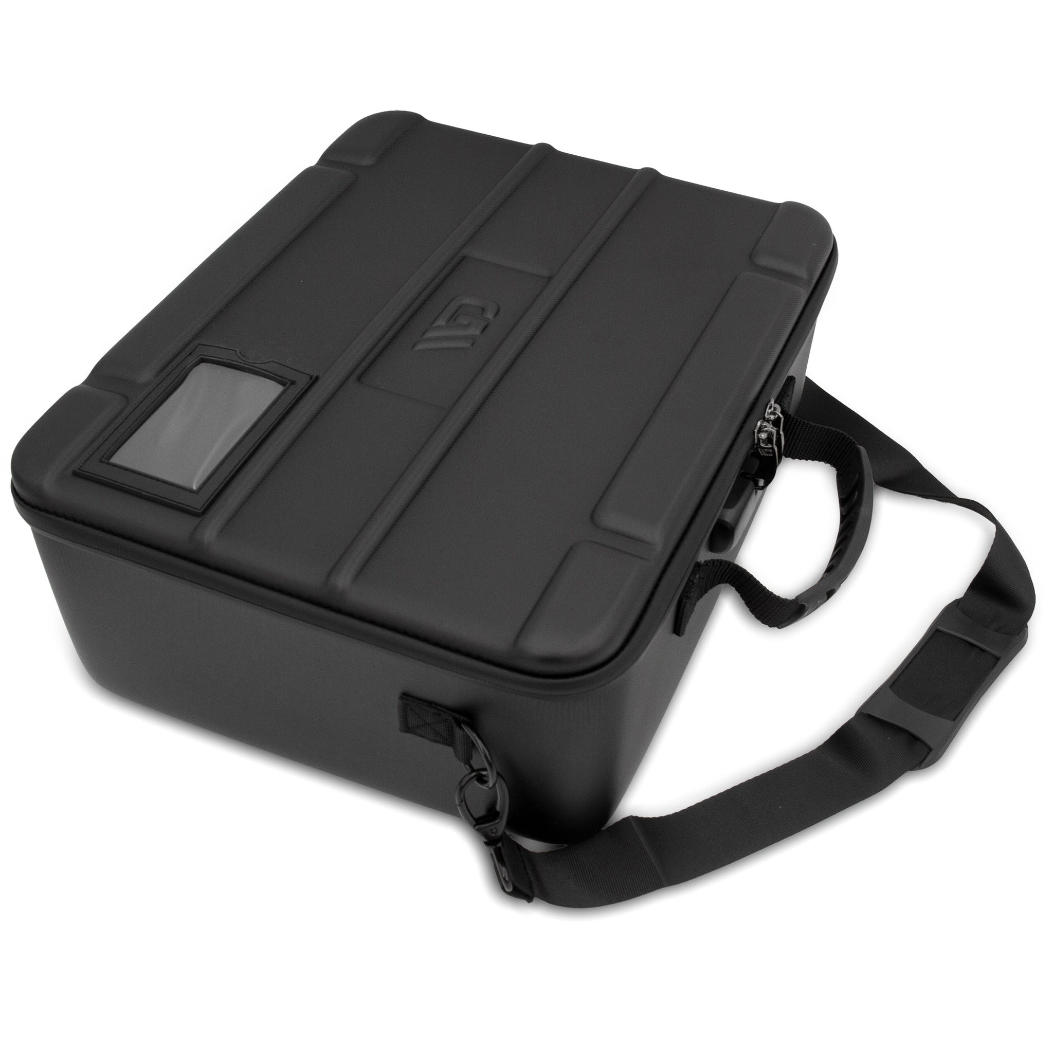 CASEMATIX Miniature Carrying Case with Programmable Lock - 144 Slot Miniature  Storage Case with Four Foam Trays For Minis, Shoulder Strap and More!