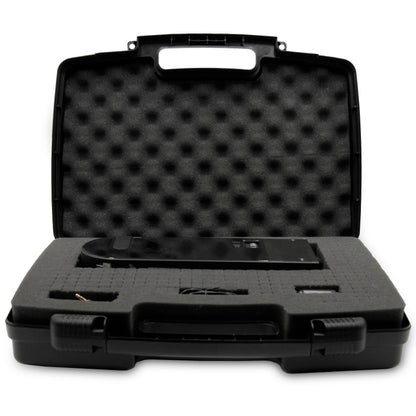 Travel Case Compatible with Audio-technica AT-SB727 Portable Turntable Sound Burger Vinyl Record Player - Includes Customizable Foam Carrying Case Only with Carry Handle
