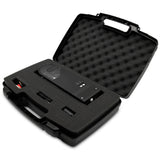 CASEMATIX Travel Case Compatible with Audio-technica AT-SB727 Portable Turntable Sound Burger Vinyl Record Player - Includes Customizable Foam Carrying Case Only with Carry Handle