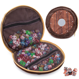CASEMATIX Wearable Dice Case for Up To 300 Dice with 7 Included RPG Dice - 10.25" Soft Roleplaying Dice Storage & Travel Dice Case with Zipper Pouches