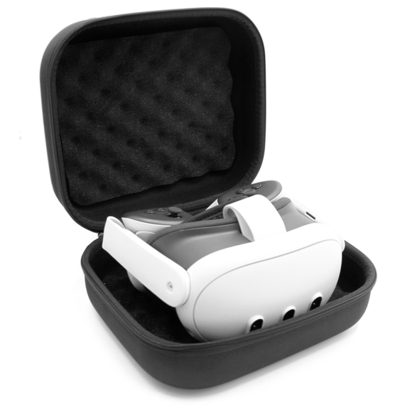 CASEMATIX Carry Case Compatible with Meta Quest 3 or Meta Quest 2 Mixed Reality VR Headset and Select Meta Quest Accessories - Includes Case Only