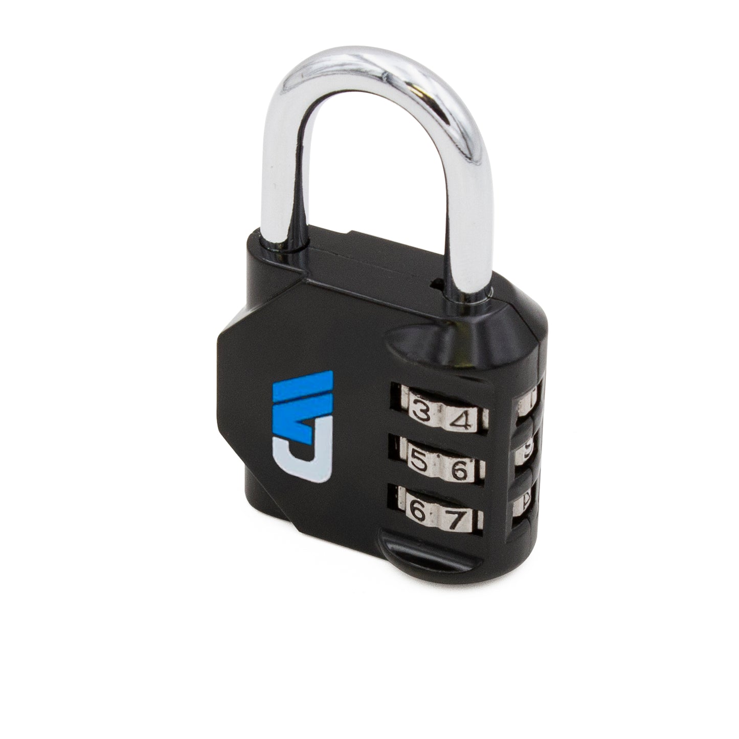 Adjustable Combination Padlock, Weather Resistant, 3 Digit Resetable Combination Lock, Keyless, Black, 2-Pack