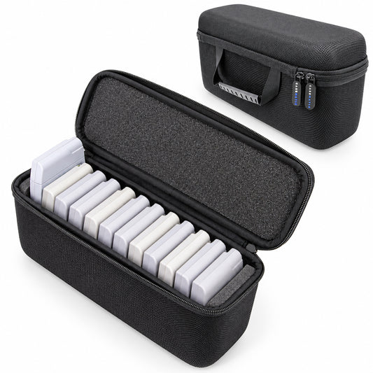 N64 Game Cartridge Storage Case Compatible with 12 Nintendo 64 Game Cartridges, Retro Video Game Organizer with Padded Game Holder