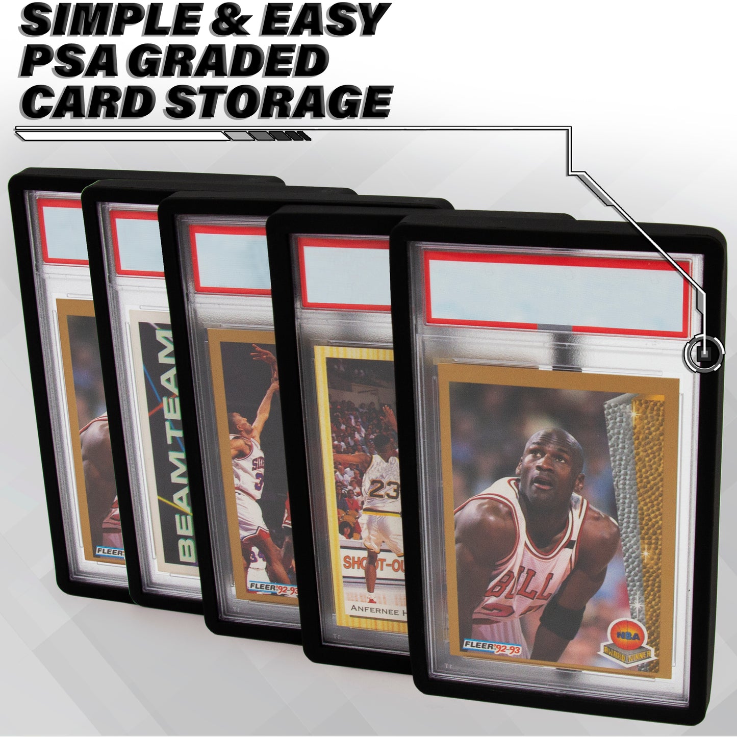 20 Pack Graded Card Bumper Guards Compatible with Standard PSA Slab Case, Includes 20 TPU Graded Card Storage Display Sleeve Protectors