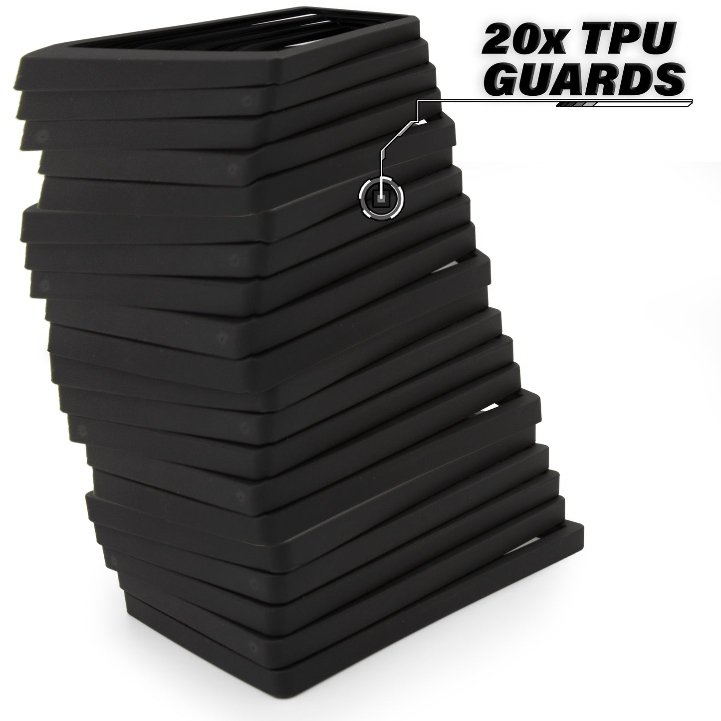 20 Pack Graded Card Bumper Guards Compatible with Standard PSA Slab Case, Includes 20 TPU Graded Card Storage Display Sleeve Protectors