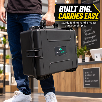 Custom Waterproof Case Compatible with Square Register POS System - Impact Resistant Foam Protection with Heavy Duty Latches & Padlock Holes