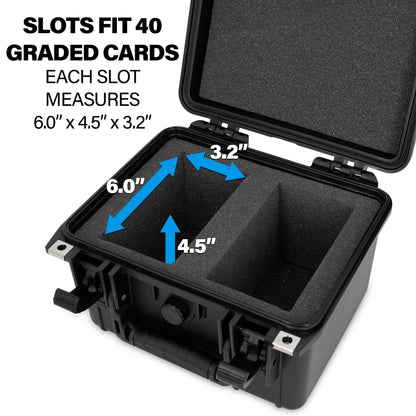 Graded Card Case Compatible with 30+ BGS PSA FGS Graded Sports Trading Cards, Custom Waterproof Graded Slab Card Storage