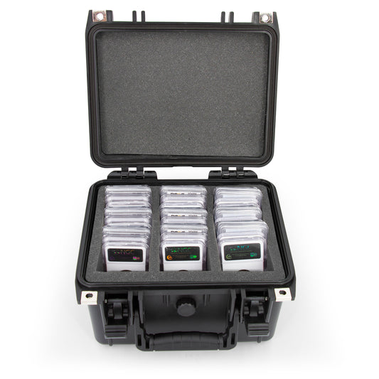 Graded Coin Case for 50 PCGS or NGC Graded Coins, Custom Waterproof Coin Box with Coin Holders for Collectors - Case Only