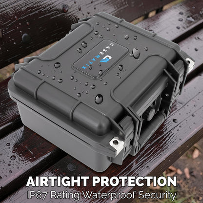 Waterproof Travel Case Compatible with NVIDIA DGX Spark Personal AI Desktop and Power Adapter - Crushproof Hard Shell Carrying Case with Custom Foam