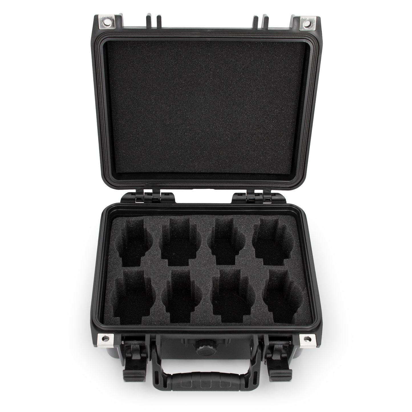 Watch Travel Case With 8 Watch Roll Holders - Impact Resistant Waterproof Watch Case With Foam Display Tray, Fits 24mm to 56mm Faces