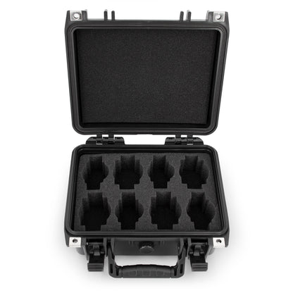 Watch Travel Case With 8 Watch Roll Holders - Impact Resistant Waterproof Watch Case With Foam Display Tray, Fits 24mm to 56mm Faces