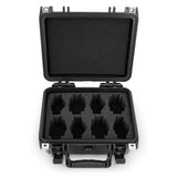 CASEMATIX Watch Travel Case With 8 Watch Roll Holders Included - Waterproof Watch Case With Foam Watch Box Display Tray, Fits 24mm to 56mm Faces