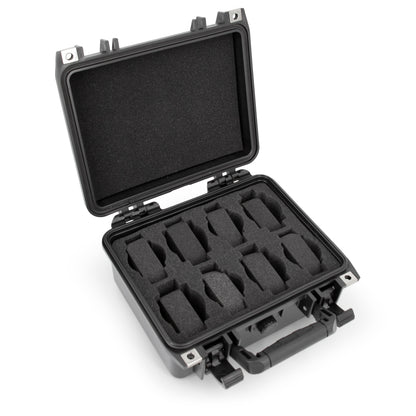 Watch Travel Case With 8 Watch Roll Holders - Impact Resistant Waterproof Watch Case With Foam Display Tray, Fits 24mm to 56mm Faces