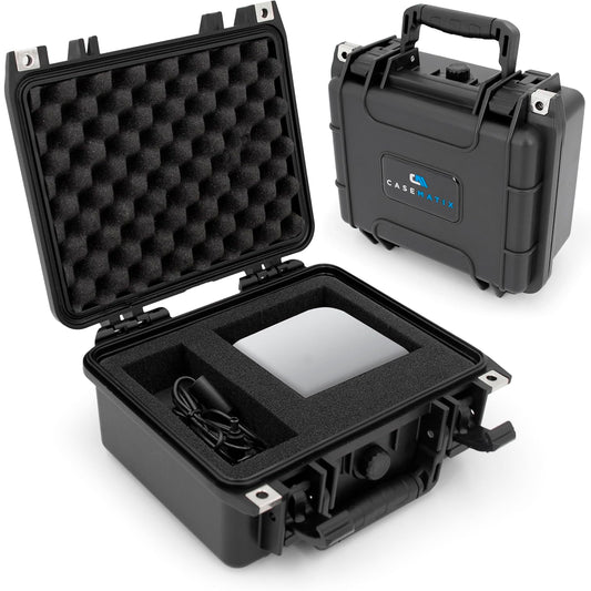 Mini Desktop Computer Case Compatible with Apple Mac Mini M4 2024 - Waterproof Airtight Protection with Customizable Diced Foam & Padlock Rings